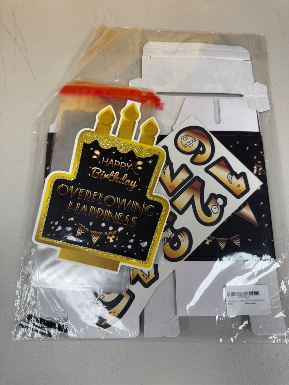 Black and Gold gift box Birthday money pull customizable all new